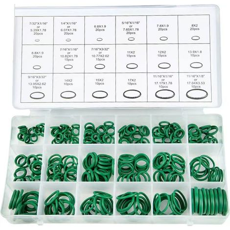 270PCS Joints Toriques Kit 18 Taille Joints de Rechange Hydraulique Climatisation Bonne Étanchéité Sur Des Raccords d'arrosage Pour Porte, Fenêtre, Electroménagers, Roulement, Pompe (1/4)