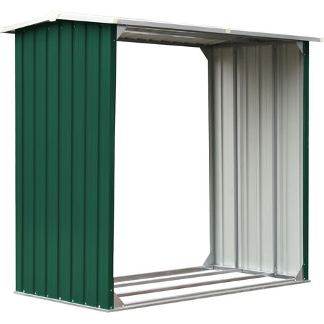 Abri de stockage de bois Acier galvanisé 172x91x154 cm Vert CFW23584 (1/5)