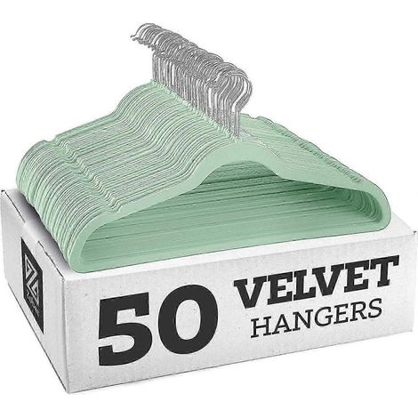 Cintres en velours antidérapants - Cintres pour costumes (paquet de 10) (1/4)