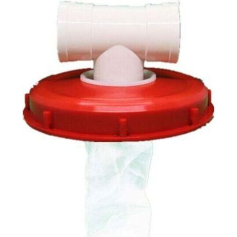 Couvercle de Réservoir IBC avec Filtre en Nylon Lavable pour Réservoir d'eau de Pluie IBC 1000 litres,Filtre À Couvercle IBC Accessoires de Réservoir IBC,Filtre à Eau de Pluie en Nylon(Té de 245 mm av