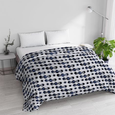 Trapunta Invernale Imbottita Letto Matrimoniale 250x245cm DoubleFace BASIC fantasia OPTICAL, Made in Italy - Piumino Reversibile in morbida Microfibra 200gr/mq - Piumone Lavabile in Lavatrice (1/5)
