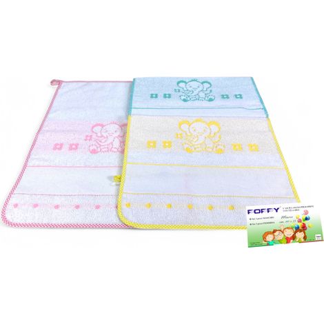SET de 3 SERVIETTES ASILE fille COQUELICOT © cm. 40x55 le coton pur FEMELLE avec la toile AÏDA à broder