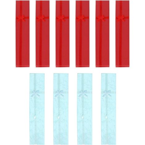Set of 10 elegant rectangular gift boxes for jewelry and necklaces (1/5)