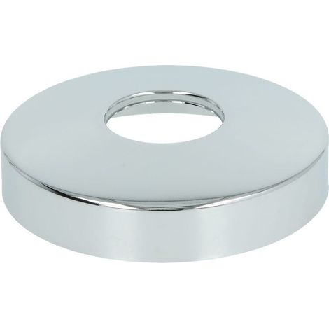 Le Sanitaire – Rosace de siphon laiton chromé Ø extérieur 90 mm Ø intérieur 32 mm – Modèle sans filetage pour zones de tuyaux