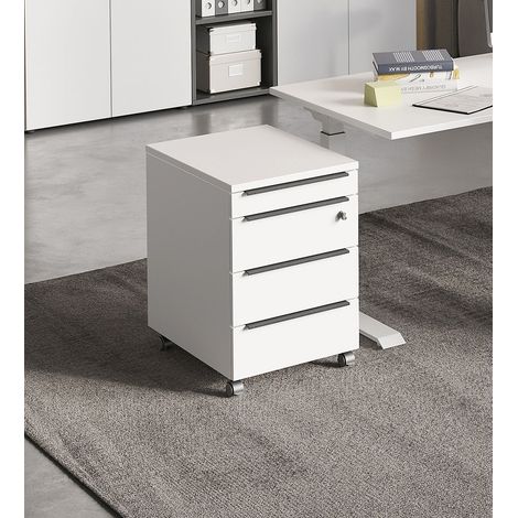 Caisson de bureau mobile blanc 4 tiroirs Maily (1/5)