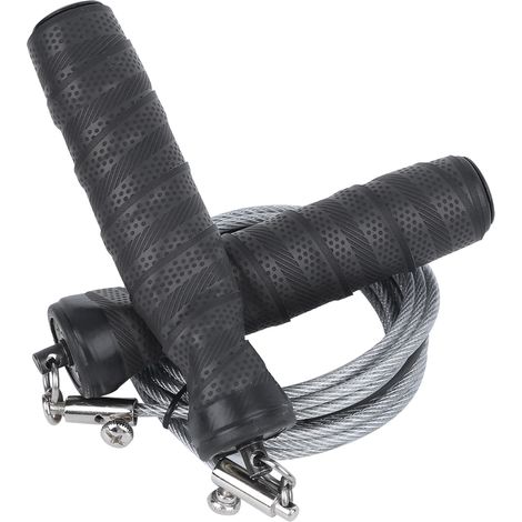 Corde à sauter lestée réglable avec câble en acier pour fitness, idéale pour les adultes et les étudiants. (1/5)