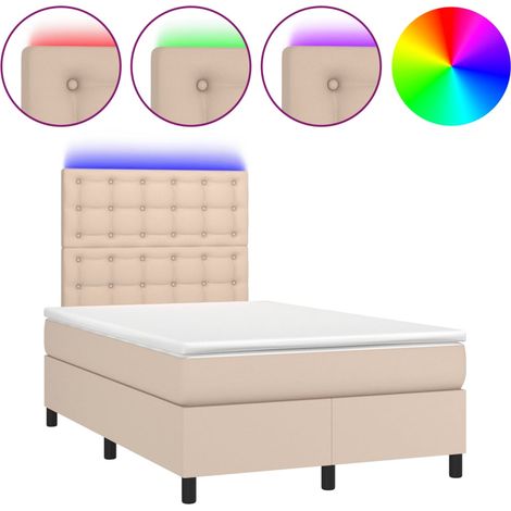 Maison Exclusive - Boxspringbett mit Matratze & LED Cappuccino-Br