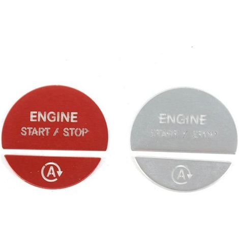 1 Set. Farbe: Blau. Material: Aluminium. Aufkleber für den Ein-Knopf-Start im Autoinnenraum. (1/4)