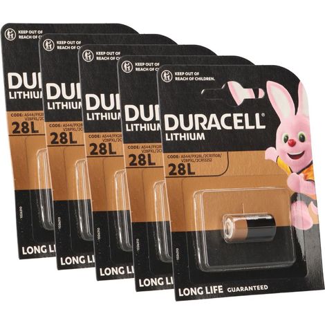 5x Duracell Photobatterie PX28 Lithium 6V 150mAh (5x 1er Blister) (1/5)