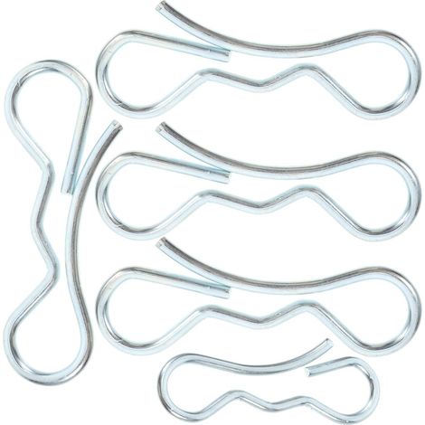 Set mit 5 robusten, knotenförmigen Stahl-Splinten, Sicherungsclips für Terrassen, sichere Befestigung für Rasenmäher und Traktoren, für den Außenbereich