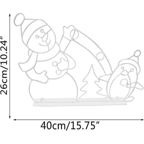 Décoration de Noël - Multicolore - Bonhomme de Neige - 40x26cm - LED - Pour Extérieur (1/4)