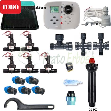 Kit de riego Toro Tempus de 5 zonas y 24V con aspersores