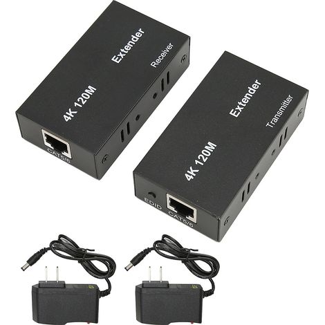 Extendeur HDMI 4K, 120 mètres, plug and play avec fonction EDID, émetteur et récepteur Full HD. (1/5)