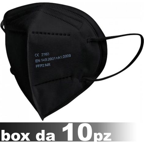 Masques De Protection Ffp2 Certifiés Ce Inail Sans Masque à Valve Noir (1/3)