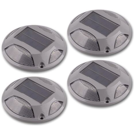 Lampes solaires de terrasse, Lampes de Promenade à LED pour Cour extérieure, Alliage d'aluminium Haute Pression IP65 étanche, adaptées aux allées,White/Yellow Light Switching (30006000K)-4Pcs (1/5)