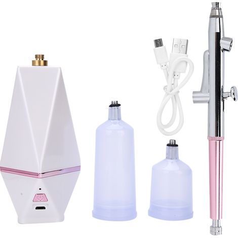 Pulvérisateur d'airbrush maquillage portable oxygène hydratant visage blanc (1/5)