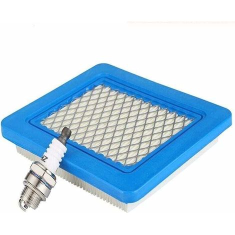 Rasenmäher-Luftfilter und Zündkerze für Briggs & Stratton Motoren der Serien 625, 650 und 675 (491588, 399959, 491588S), Wolf (2058411), Honda GCV Zubehör (Luftfilter und L7T Zündkerze)