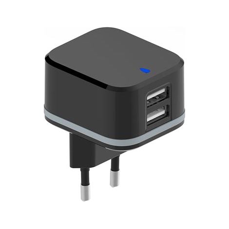 Caricatore compatto con 2 connessioni USB 5 V - 3,4 A massimo (2,4 + 1 A) - 17 W massimo (1/3)
