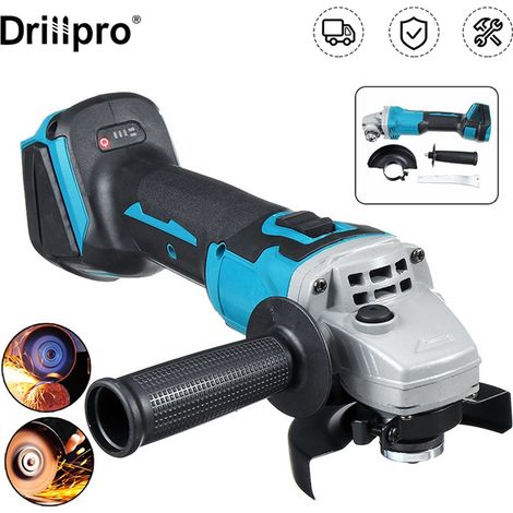 Amoladora angular Amoladora angular inalámbrica Amoladora profesional 3 velocidades 125 mm 18 V 800 W Solo máquina de iones de litio (compatible con Makita 18 V) (1/5)