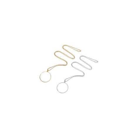 Pendentif Loupe 5X, 2 Pièces Mini Loupe Monocle Lentille Portable Monocle Loupe (1/5)