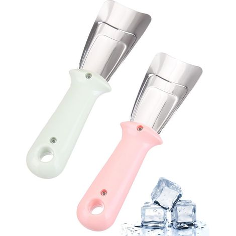 2 Grattoirs à glace,Acier inoxydable 430,Poignée ergonomique PP,Outil dégivrage,Congélateur et réfrigérateur