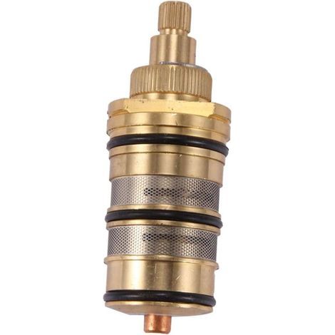 Thermostat-Mischbatterie – Messing – Höhe 85 mm – Durchmesser 34 mm – Maximaler Druck 3,5 kPa – Maximale Temperatur 60 °C – Für Duschen im Haushalt – Einheit (1/5)