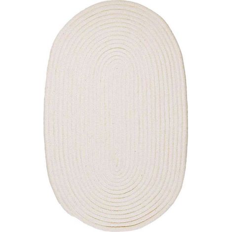 Tapis en coton réversible effet cordage écru 50x80 – Tapis pour intérieur moderne – Idéal pour salons et chambres – Confectionné avec soin – (1/4)