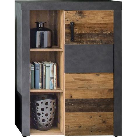 Meuble de rangement 1 porte 3 niches - LINDA (1/5)