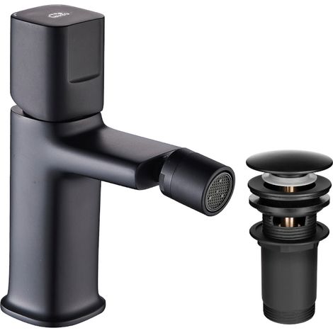 Robinet de bidet sur pied Black Tores avec bouchon (1/4)