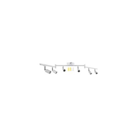 Kit d'éclairage sur rail, tête de lampe rotative, spot de plafond à 6 voies, douille de base GU10 85-265V, blanc