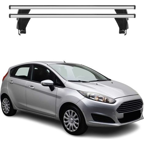 OMAC Dachträger Querträger Alu für Ford Fiesta mk6 2013-2017 FL – Abschließbar – T-Nut – City-Crash-getestet – Max. 50 kg Silber (1/5)