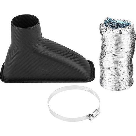 Kit d'admission d'air universel pour pare-chocs avant, turbo et turbine, avec conduit carré. (1/5)