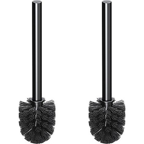 Brosse Pour Toilettes - Manche En Aluminium - Tête Remplaçable - Diamètre 7 Cm - 2 Pièces (1/5)