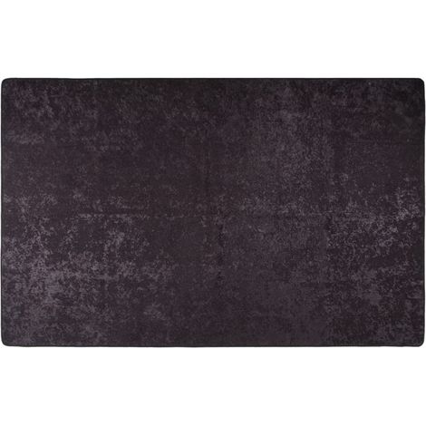 Design In – Tapis shaggy lavable antidérapant 80x150 cm – Velours doux – Dos en PVC antidérapant – Absorption du bruit – Couleur anthracite - CFW50045 (1/5)