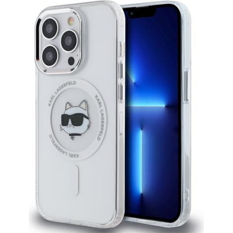Funda Karl Lagerfeld MagSafe para iPhone 13 Pro, color blanco. (1/5)