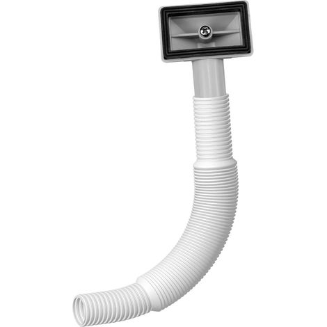 Bächlein Siphon für die Küchenspüle, Küchenspüle Ablauf Set, Quadratische Schnittstelle, Überlaufrohre mit runder Ablaufabdeckung, Küchenspüle, Spülenablauf, Anschlussrohr für Waschtisch und Spüle (1/5)