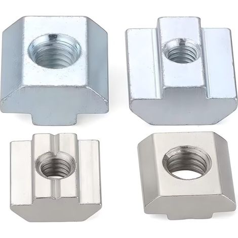 Écrous Coulissants en T, Écrous en T en Acier Carbone, Écrou de Marteau à Rainure en T pour Profilé en Aluminium (20 Série) M5, 40 pcs (1/5)