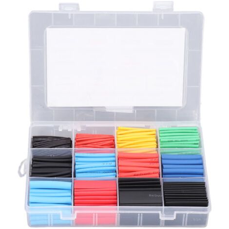 Kit de tubes thermorétractables 2:1, 560 pièces, ensemble de enveloppes de fils isolés électriques, 5 couleurs, 12 tailles (1/5)