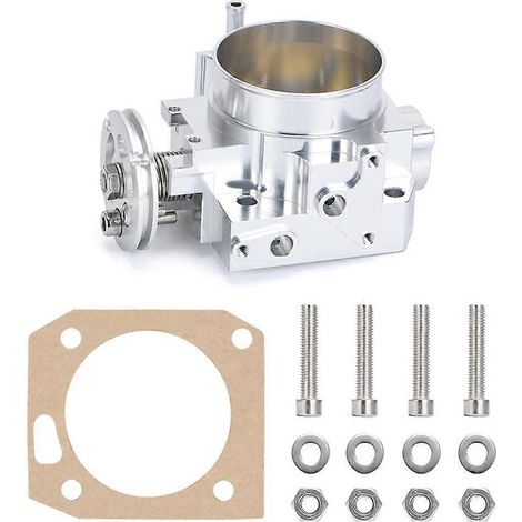 Corps de papillon d'admission 70 mm pour Honda série K /K20/Civic/EP3/Type R/Integra DC5, collecteur d'admission haute performance argenté (argenté) (1/5)