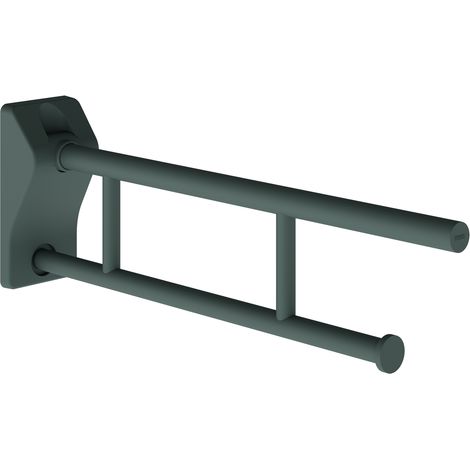 KWC AR Stützklappgriff, MEDCARE, Edelstahl,  grau, 113x234x700 mm, WC-Rollenhalter