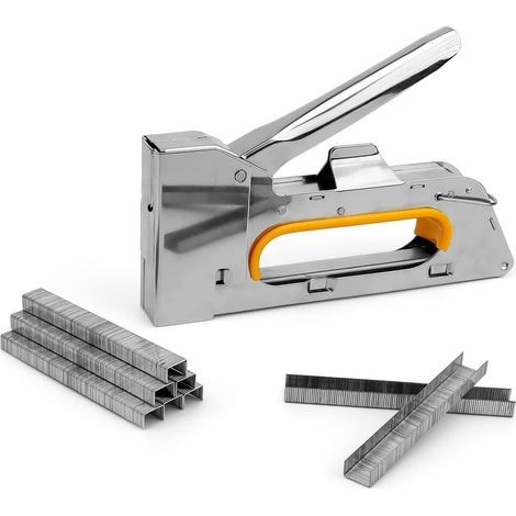 Agrafeuse Cloueuse Manuel, Agrapheuse Bricolage avec 2400 Verges de Clous, Agrafeuses Manuelles pour le Travail du Bois, la Coupe, la Fixation (1/5)