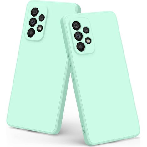 SET MIT 2 HÜLLEN FÜR SAMSUNG GALAXY A53 5G MINT SILIKON SM-A5360 (1/5)