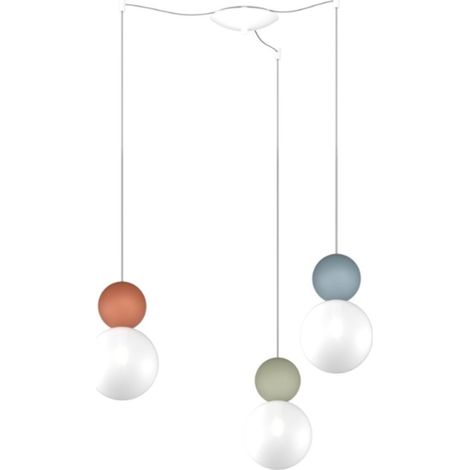Lustre moderne top light cottage 1228 s3 s g9 led verre métal, couleur multicolore