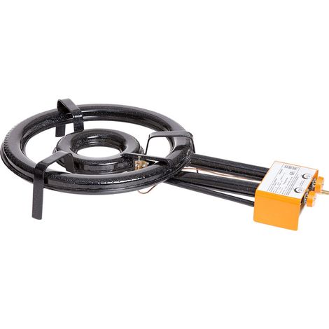 Paella World Paella-Brenner 2-Ring-Gasbrenner mit Zuendsicherung Ø 46 cm - 16,3 kW, 50 mbar