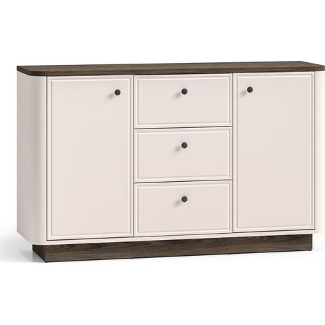 Selsey Vilavio – Sideboard 2-türig, 3 Schubladen, Kaschmir/Eicheoptik Dunkel, 138 cm
