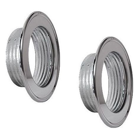 Dekorative Rosette spiroflex Edelstahl 200 mm poliert (1/2)