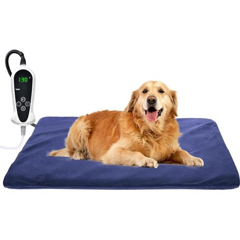 Coussin Chauffant pour Animaux de Compagnie, Grand pour Chien et Chat Coussin Chauffant électrique pour Chiens et Chats Tapis Chauffant d'intérieur(81x50cm) (1/5)