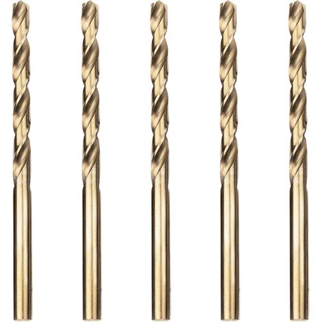 5 Stück 5,0 mm Profi-Spiralbohrer, Edelstahl-Metallbohrer, Standard DIN 338