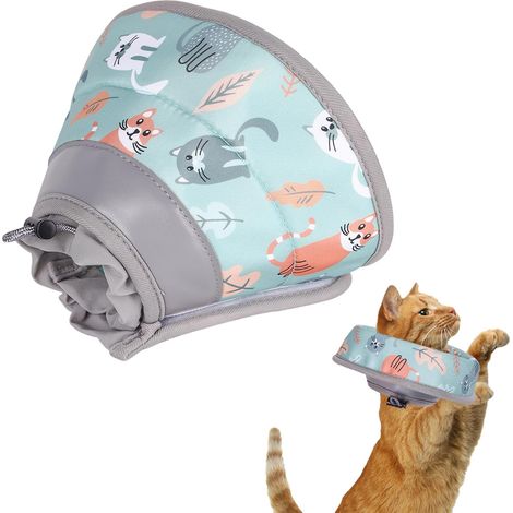 Collier de récupération souple pour chat, collerette anti-léchage et anti-morsure, protection confortable pour animaux (1/4)
