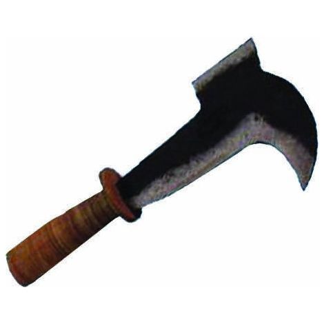 RONCOLA BRIXO MOD. CACCIATORE IN ACCIAIO FORGIATO E MANICO IN CUOIO 30CM ART.243